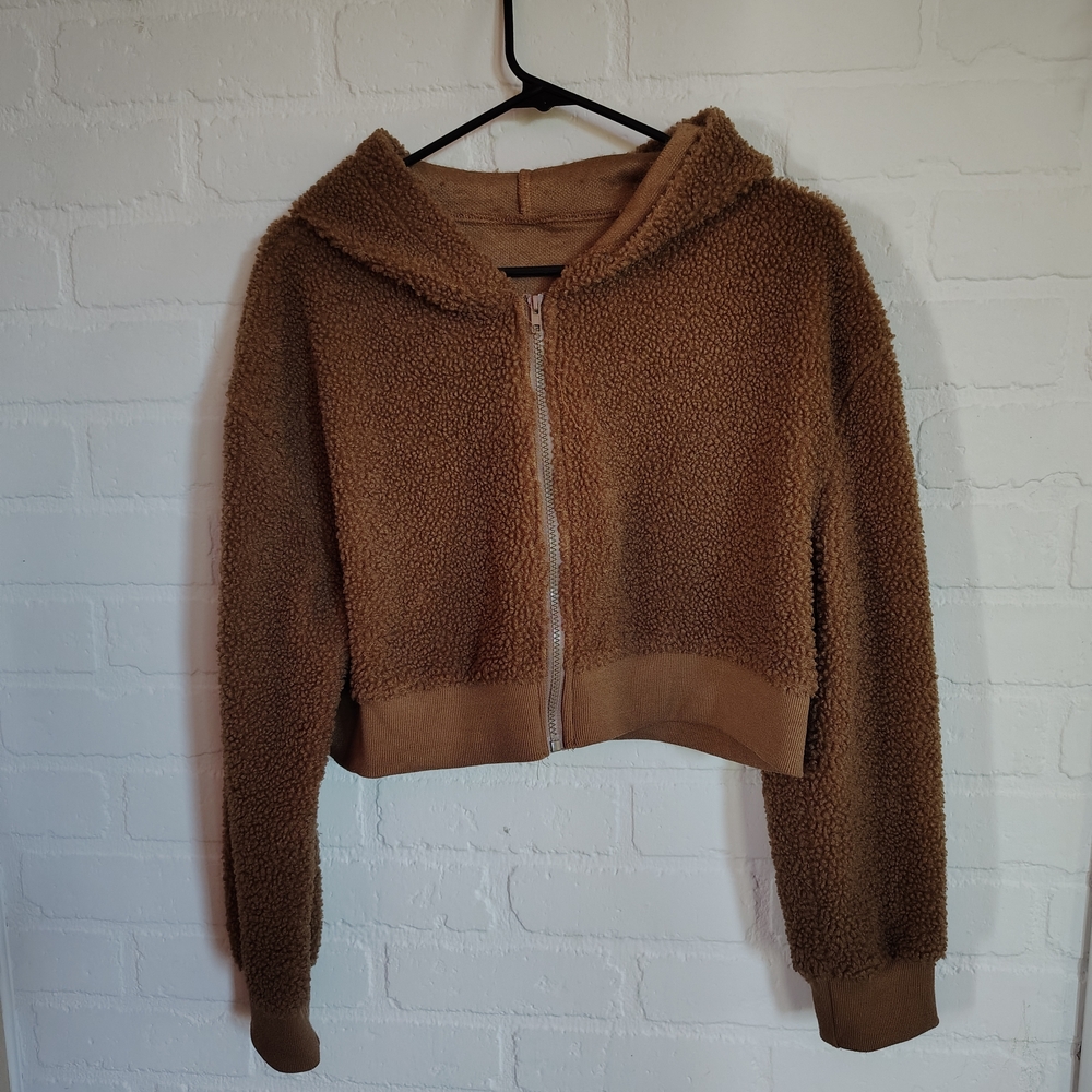 ROMWE Brown Teddy Jacket